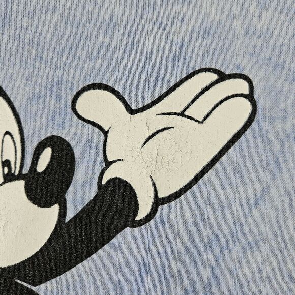 Vintage Walt Disney World Mickey Mouse Pullover Sweatshirt Y2K 90s OSFA Blue - Picture 4 of 16